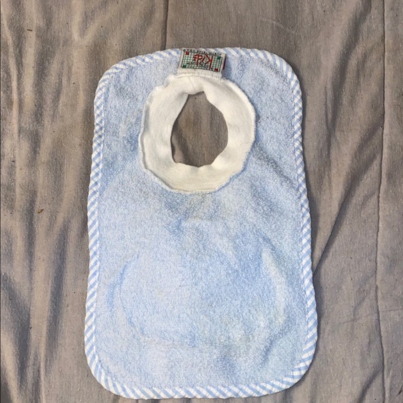 Rare Vintage Mullin Square Kids Bunny Baby Bib - Picture 4 of 4